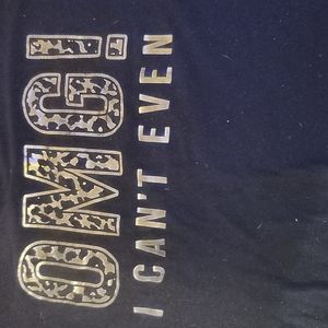 "OMG! I CAN'T EVEN" black tank top